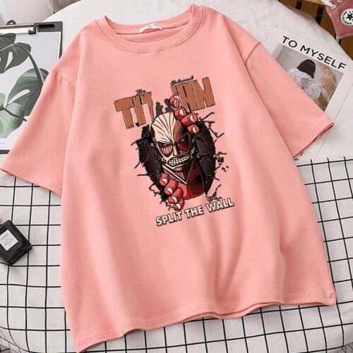 Attack On Titan T Shirt Anime Eren Yeager Printed Short Sleeve Casual Women Harajuku Tee T-shirt Tops Unisex Camisetas De Mujer