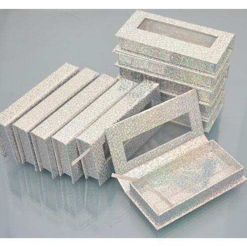Wholesale Eyelash Packaging Box Lash Boxes Packaging Custom Logo Faux Cils Mink Eyelashes Package Magnetic Sliver Case Vendors