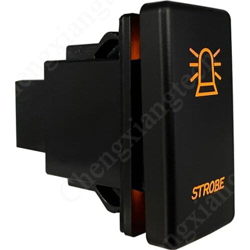 IP65 Car Boat Truck Carling ARB Rocker Switch Size 12v/24v on-off Push Button Switch Strobe Orange Led 0.5A DC+ Connector Wire