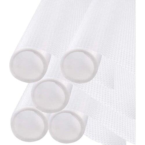 Shelf Lined with Non-Slip(Transparent, 5 Rolls of 45X150cm) EVA Cabinet Cupboard Drawer Drawer Pad Refrigerator Liner Roller for