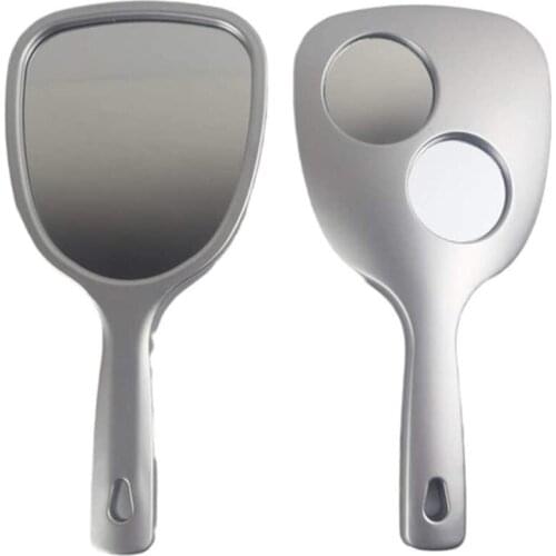 Hand-Held Double-Sided Makeup Mirror 2 Times 3 Times Round Magnifying Mirror Multi-Function High-Definition Double-Sided Mirror