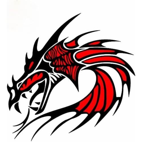 Interesting Cartoon Dragon Motorcycle Car Sticker Vinyl High Quality Personality Graphics Bumper Rear Windshield Decal Kk13*11cm
