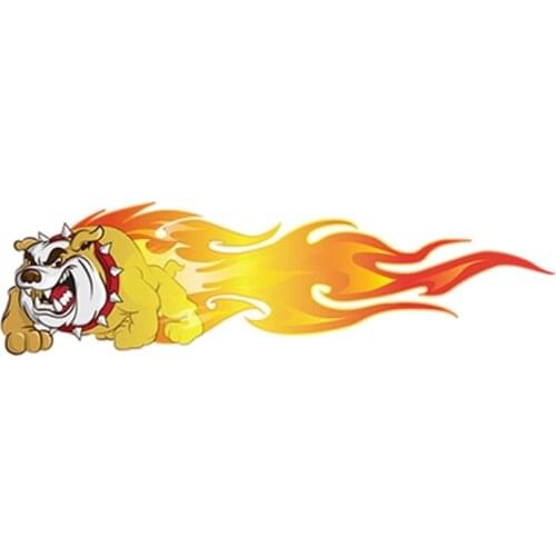 SZWL Bulldog Truck Flaming Decal Waterproof Stickers Funny Auto Sticker Motorcycle Automobile Decal Accessories Vinyl,15cm*4cm