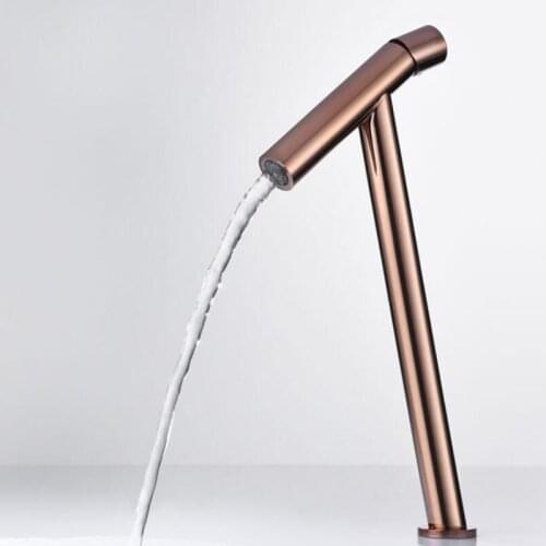 New arrival top high quality unique design brass chrome brass single lever Hot and Cold bathroom high sink faucet basin tap