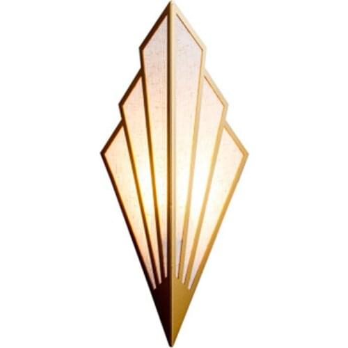 Led Wall Light Corridor Stair Lamp European Bedroom Hotel Bedside Wall Lamp Creative Linen Fan Wall Light Free Shipping