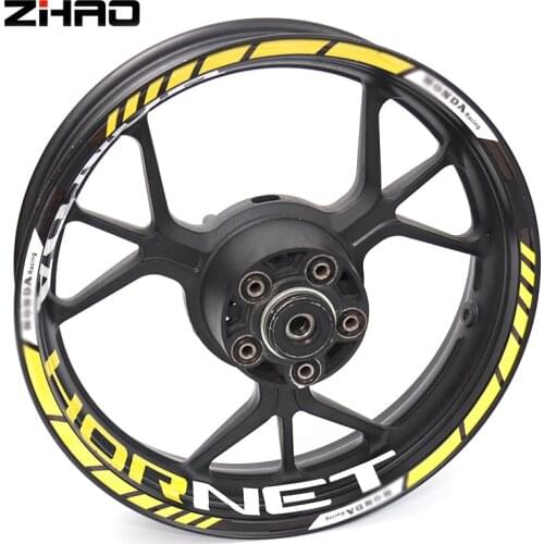 For Honda CB599 / CB600 HORNET CB 400 SF CBF600 Motorcycle Reflective Wheel Rim Stripe Decal Sticker Front Rear Decal Full Set