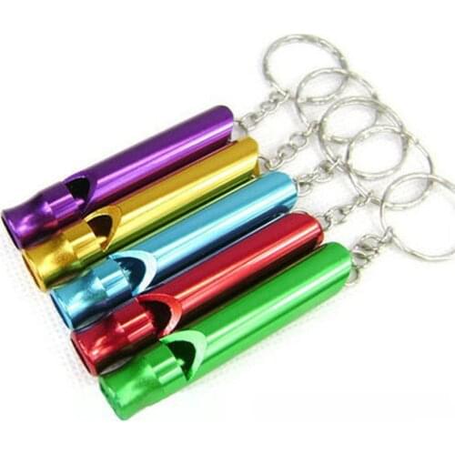 Outdoor Metal Multifunction Whistle Pendant With Keychain Keyring For Outdoor Survival Emergency Mini Size whistles Team Gift