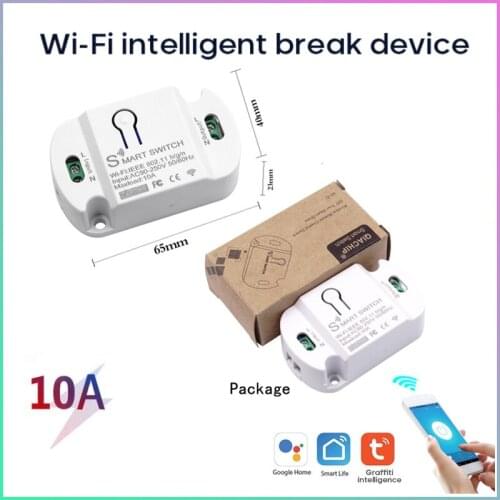 Tuya Smart DIY WiFi Smart Light Switch Breaker Timer Smart Life APP Wireless Remote Control Works With Alexa Google Home
