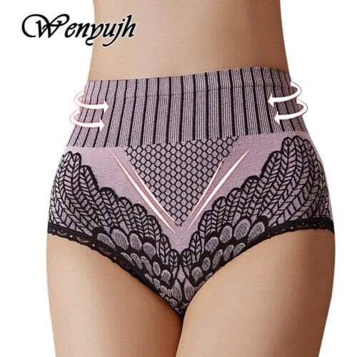 WEHNYUJH Shapers Women High Waist Body Shaper Slimming Butt Lifter Briefs Shapewear Solid Color Underwear Tummy Control Panties