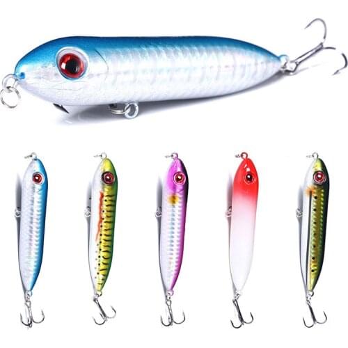 10cm Topwater Fishing Lure Bass Pike Wobbler Floating Pencil Bait Snake Head Hard Bait Crankbait 12g
