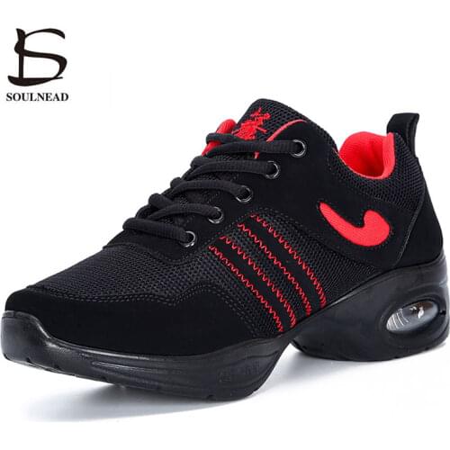 Dance Sneakers Women Square Dance Shoes Soft Outsole Mesh Breathable Walking Shoes Children Modern Ballroom Sports Dancing Shoe