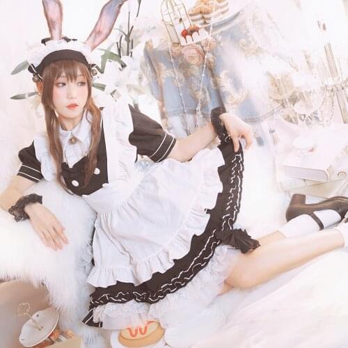 Arknights Celebration Time Amiya Cosplay Costume Women Cute Dress Maid Suit Halloween Carnival Party Uniforms