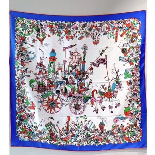 Women Square 100% Silk Scarf Shawl Wraps 2020 NEW