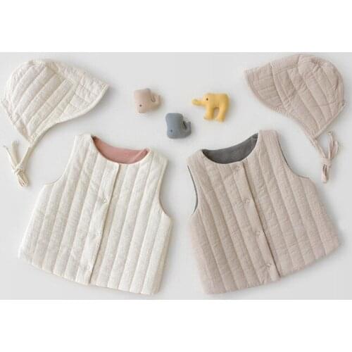 Winter Baby Clothes Newborn Baby Waistcoat Autumn Boys Clothes Double Side Cotton Baby Vest Girls Clothes Infant Toddler Coat