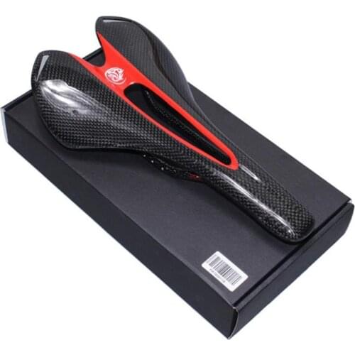 1pc High Quality White/Yellow/Red Full Carbon Fiber Road Mountain Bike Saddle