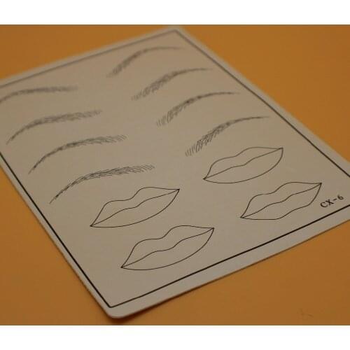 10PCS Permanent Makeup Eyebrow Lip Tattoo Practice Skin for Beginners Permanent Makeup tattoo practice 8 inch x 6 inch