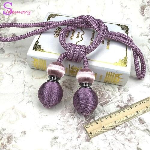 2pcs Multicolor Ball Europe Curtain Tassel Hanging Ball Tie Back Straps Holders Accessories Home Decoration