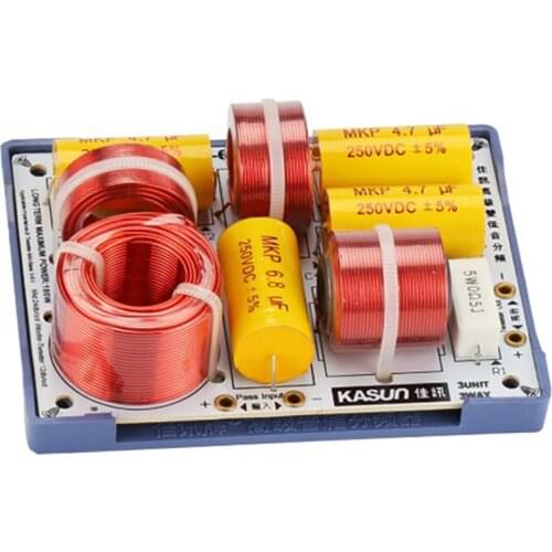 2 Way Speaker Tweeter Bass Unit HIFI DIY AS-63C Audio Frequency Divider Crossover Filters 1000Hz-3000Hz For Home Theater 1PC