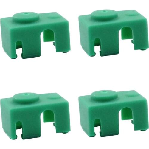 4PCS Silicone Sock Cover Shell For V6 PT100 Aluminum Block 3D Printer
