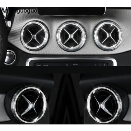 5pcs Air Condition Air Vent Outlet Ring Cover Trim for Mercedes Benz CLA C117 CLA180 CLA200 CLA250 X156 GLA GLA200 GLA220