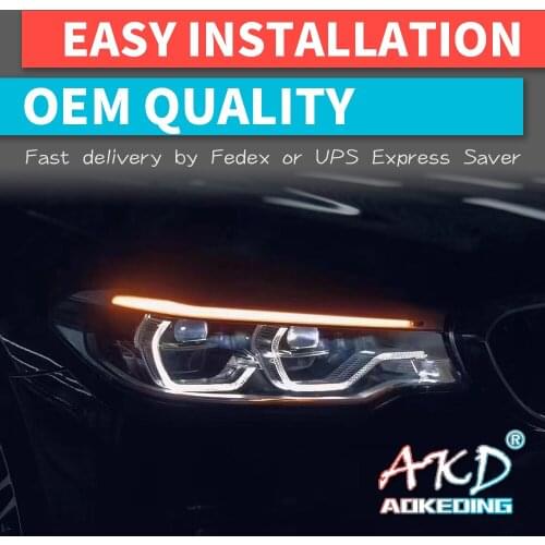 AKD Car Styling Headlights for BMW G30 5-SERIES 525i 530i 2017-2020 M5 running LED Headlight DRL Head Lamp Led Projector
