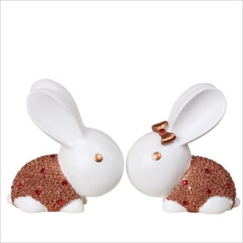 White Rabbit Resin Sculpture /Piggy Bank Coin Bank Modern Money Saving Box Home Decor Figurines Craft Gift For Kids /Money Box