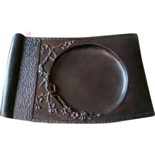 Chinese Old Wa Shi Stone Inkstone With Exquisite Carving