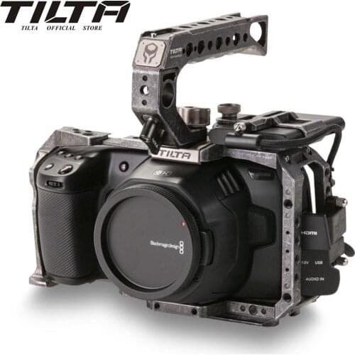 TILTA Tiltaing Camera Cage Full Cage For BlackMagic BMPCC 4K 6K Basic Kit Top Handle Side Handle Tactical TA T01 B