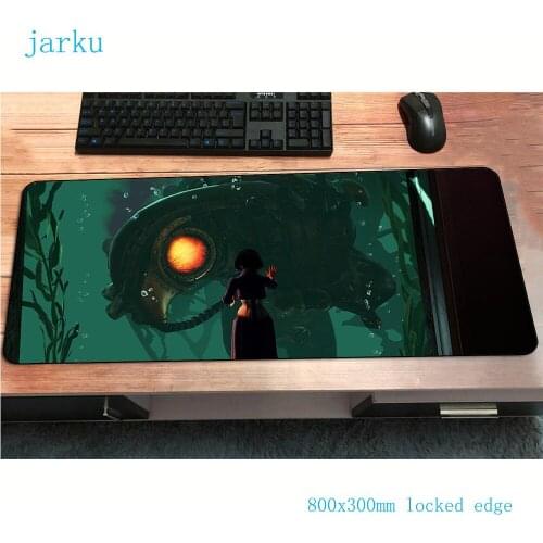 Bioshock mats 800x300x3mm cute gaming mouse pad big keyboard mousepad xl notebook gamer accessories padmouse mat