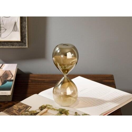 Cream Silver Shiny Glass Sand Wristwatches 8,2x8,2x20 cm