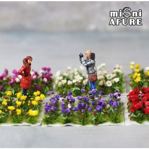 HO Scale Simulation Miniature Model Flower Bush Military Model Grass Scene Layout