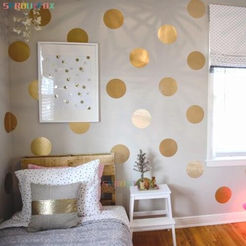 Cute Big Circle Declas Polka Dots Wall Sticker Nursery Kids Rooms Children Wall Decals Home Decor DIY Art Wall Decoration