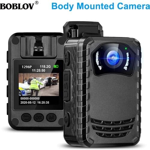 BOBLOV N9 Mini Camera Police Full HD 1296P Body Worn Camera Small Portable Night Vision BodyCam 128GB/258GB Video Camera