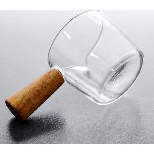 Multi-functional Taste Dish Coffee Mini Milk Cup Hand-draw Sauce Dish With Handle Glass Sauce Vinegar Snack Plate Tableware