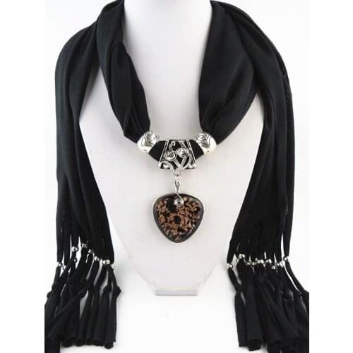 Fashion Jewelry Scarf Art Glass Heart-shape Pendant Scarf head scarf women DIY scarf free shipping