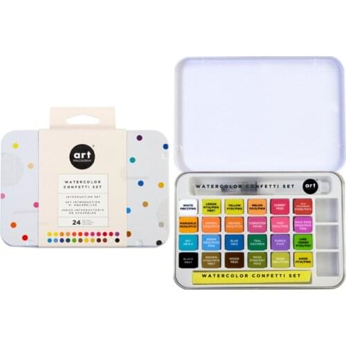 US Prima Pemma Watercolor Confetti 24 Color Solid Watercolor Set