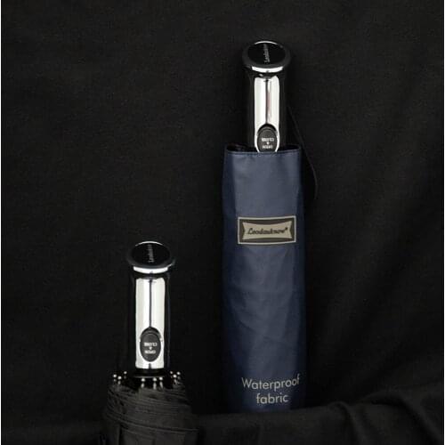 German automatic umbrella bone male black 10 technology self-opening umbrella large vinyl zero pervious to light rain or shine