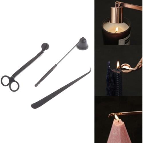Stainless Wick Snuffer Tool Hook tesoura Cutter Clipper Steel Candle Trimmer Oil Lamp Trim scissor tijera