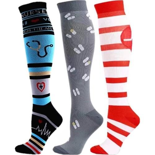 New Compression Socks For Women Men Nurese Medical Nursing Socks 20-30 MmHg Comfortable Anti Fatigue Compression Stockings High