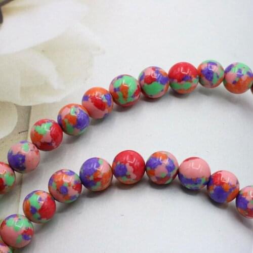 Wholesale!Multicolor Turkey Stone 8mm round loose beads 15" DIY women suitable for making bracelets necklace gift