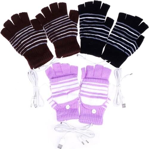 Electric Heating Glove USB Heated Gloves Winter Thermal Hand Warmer Battery Powered Thermal Waterproof For Motorcycle Ski Gloves