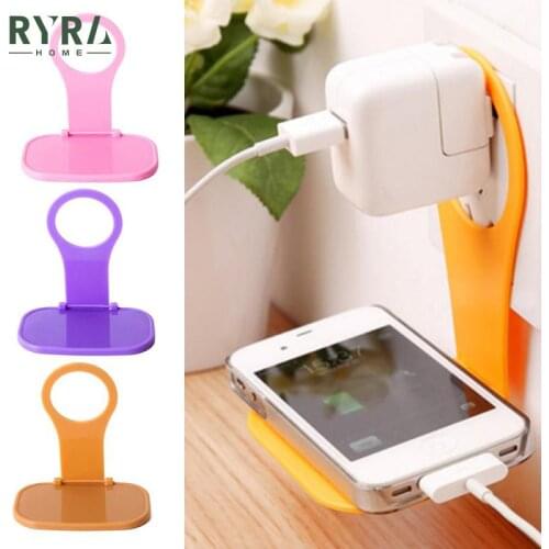 Charging Rack Hanging Holder Folding Mobile Cell Phone Wall Plug Charger Mount Kitchen Organizer Organizador Storage Box