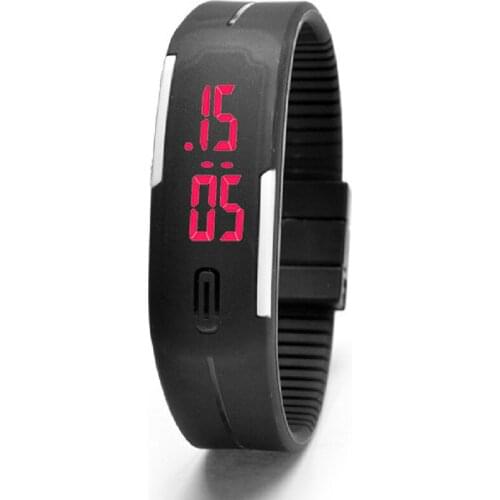 Hot Unisex Sport LED Watch Smart Look Men Wristwatch Women Fashion Watch School Girl Boys Gift White Edge A736