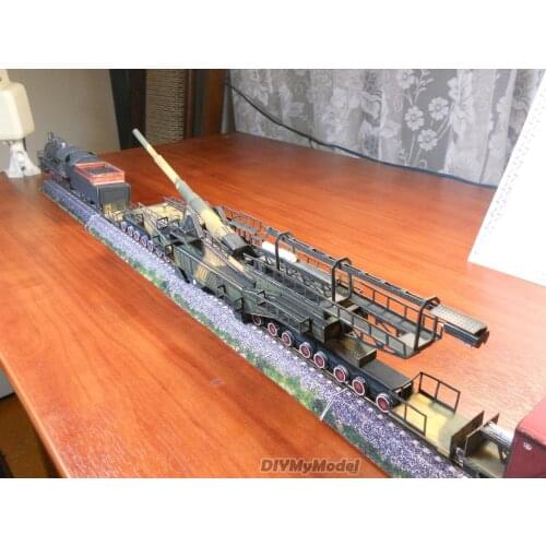 DIYMyModeI Soviet tm-2-12 railway train gun DIY Handcraft Paper Model KIT Handmade Toy Puzzles Gift Movie props RU(Origin)