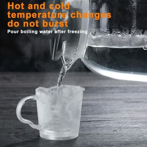 Food Grade Material Glass Measuring Cup with Double Mouth for Hotel