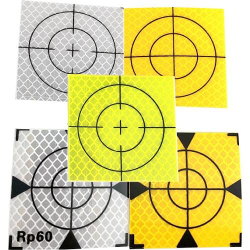 Promotion 100pcs 60*60mm All Colors Reflector Sheet For Topcon Leica Total Station Surveying Geography Sheet Reflective Sticker