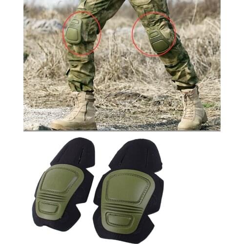 Military Tactical Knee Pads & Elbow Pads Airsoft Paintball Support Kneepad Army Combat Uniform Gear Interpolated Kneepad Set