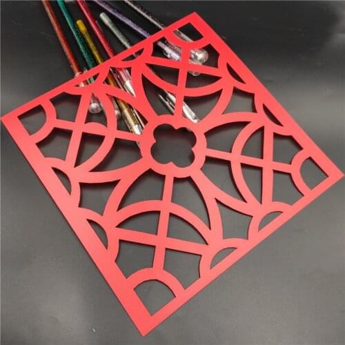 20x20cm Red leaves scrapbook stencils spray plastic mold shield DIY cake hollow Embellishment printing lace ruler Easter