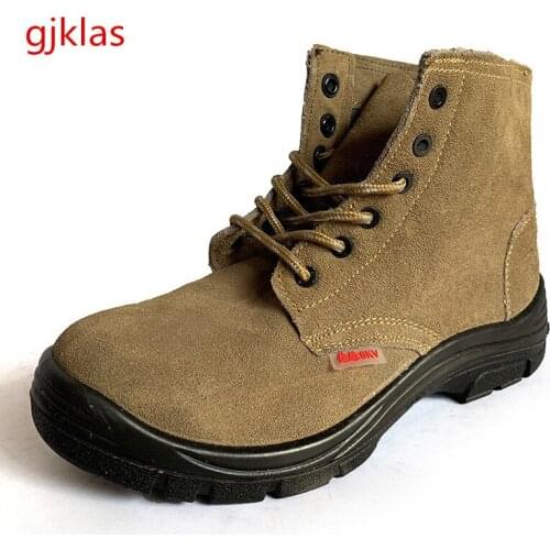 Safety Work Shoes Steel Toe Welding Boots Workshop Protective Safety Shoes Anti Piercing Anti Scald Sparkproof Men Work Boots