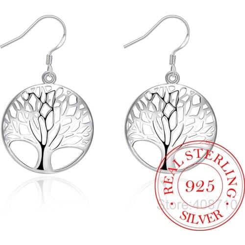Hot Selling Vintage Tree-shape Dangle Tree Of Life Long Earrings 2020 Fashion Jewelry Drop Earrings For Women Best Friends Gift